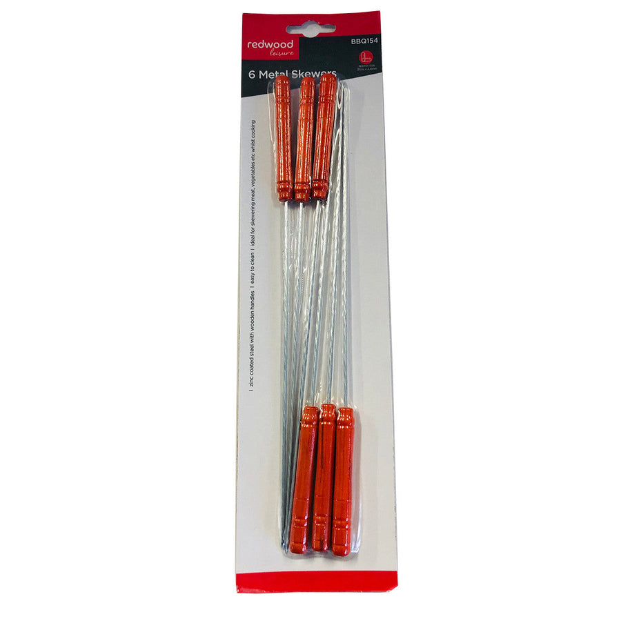 Redwood 6pc Metal Skewers
