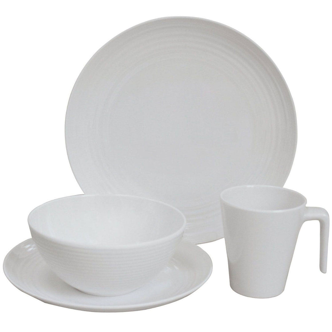 Flamefield Seramika Vanilla 16 Piece Melamine Dinner Set
