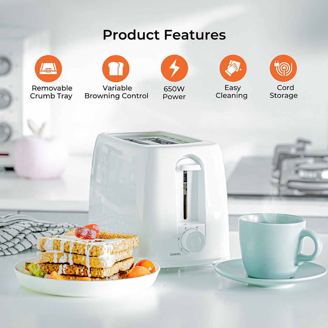 Geepas 650W 2 Slice Bread Toaster