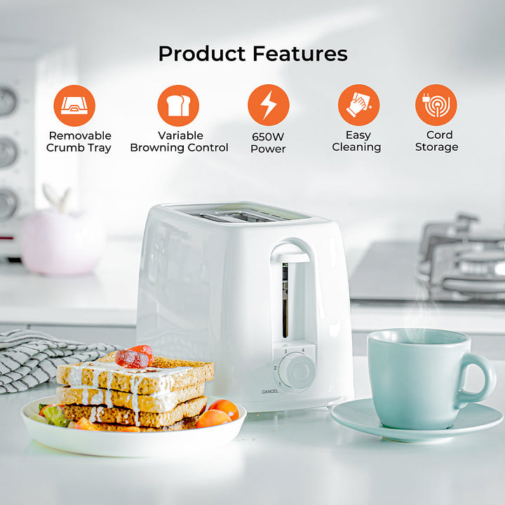 Geepas 650W 2 Slice Bread Toaster
