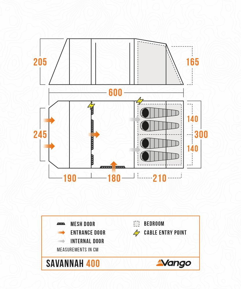 Vango Savannah 400 Tent Package