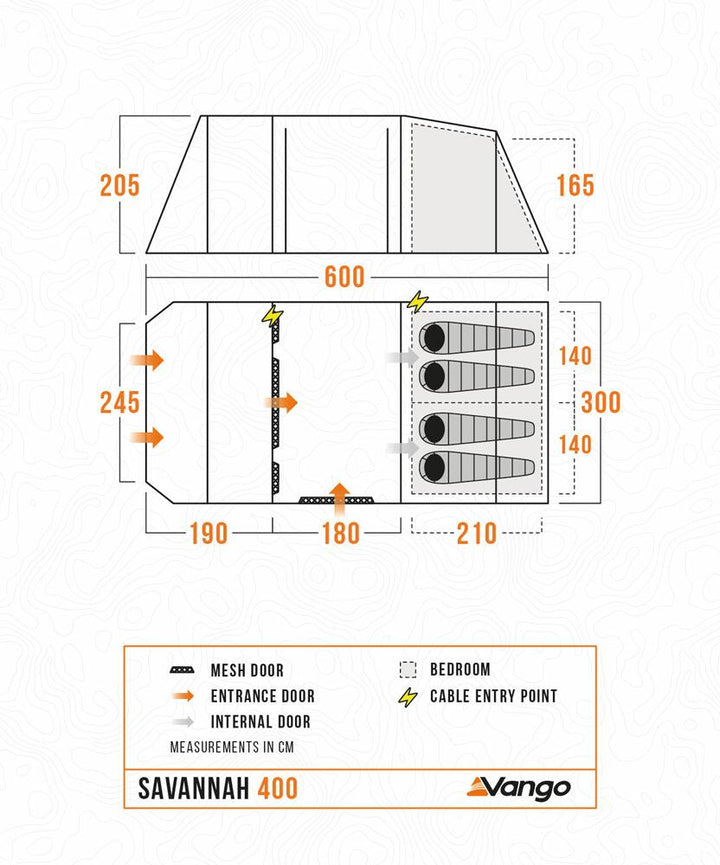 Vango Savannah 400 Tent Package
