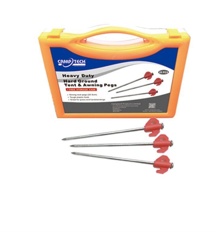 Camptech Heavy Duty Hard Ground Pegs x20