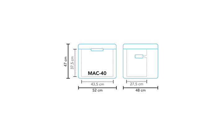 Mestic MAC-40 AC/DC 12V/230V & Gas Absorption Cool Box