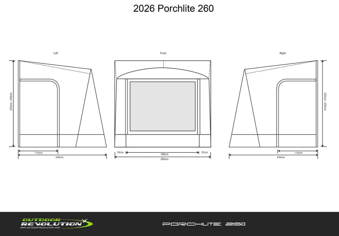 Outdoor Revolution Porchlite Air 260 Awning
