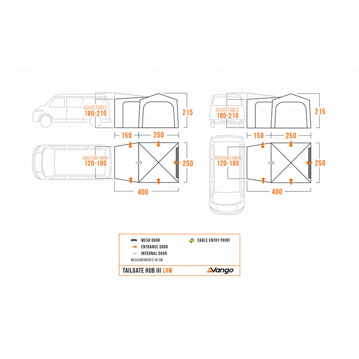 Vango Tailgate Hub III Low Drive-Away Awning