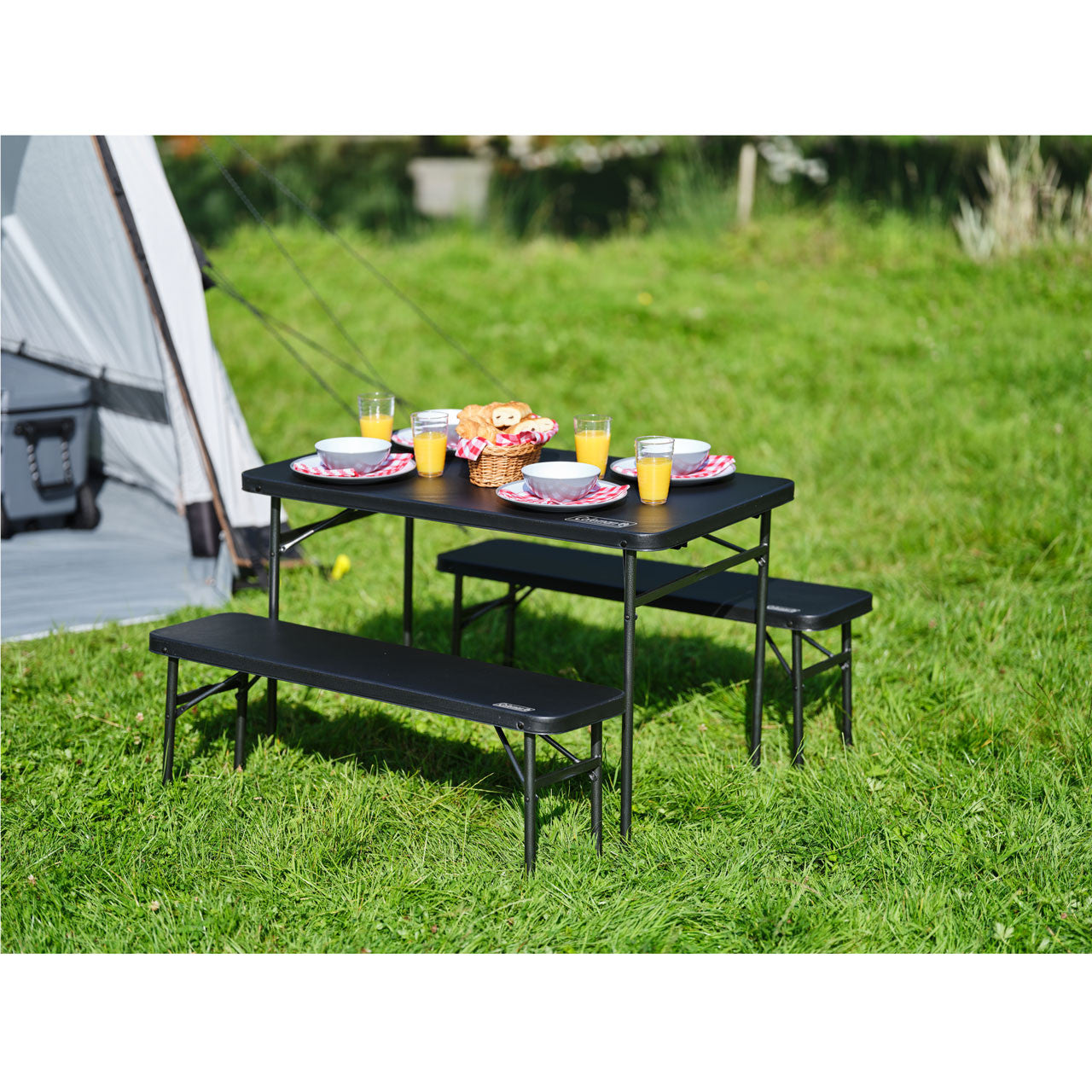 コールマン ピクニックベンチセット/ Pack-away Table set Coleman Pack-Away Portable Camping 4 Person Mosaic Picnic