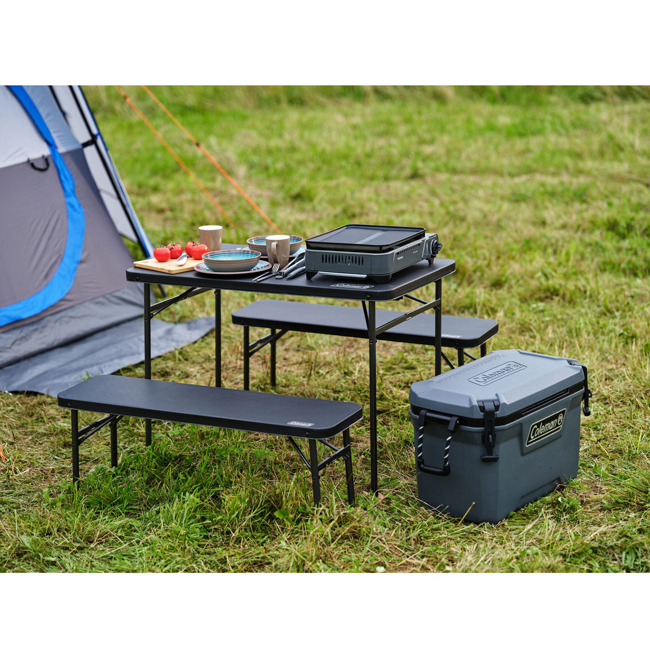 Coleman 4 Person Pack-Away Table & Bench Set from Camperite