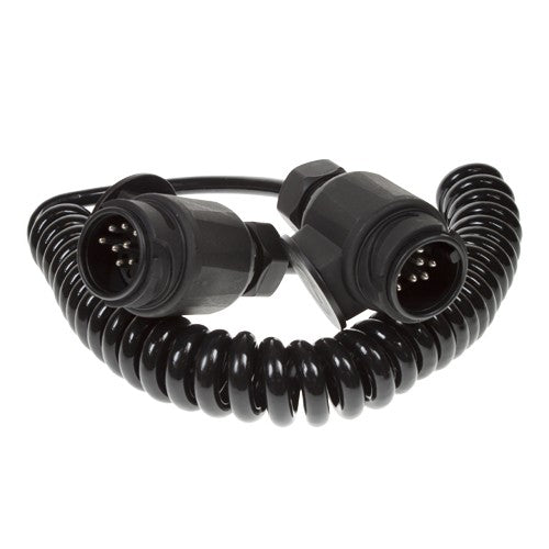 Maypole 8 Pin 1.5m 2x8 Pin Plugs &amp; 8 Core Curly Connecting Lead