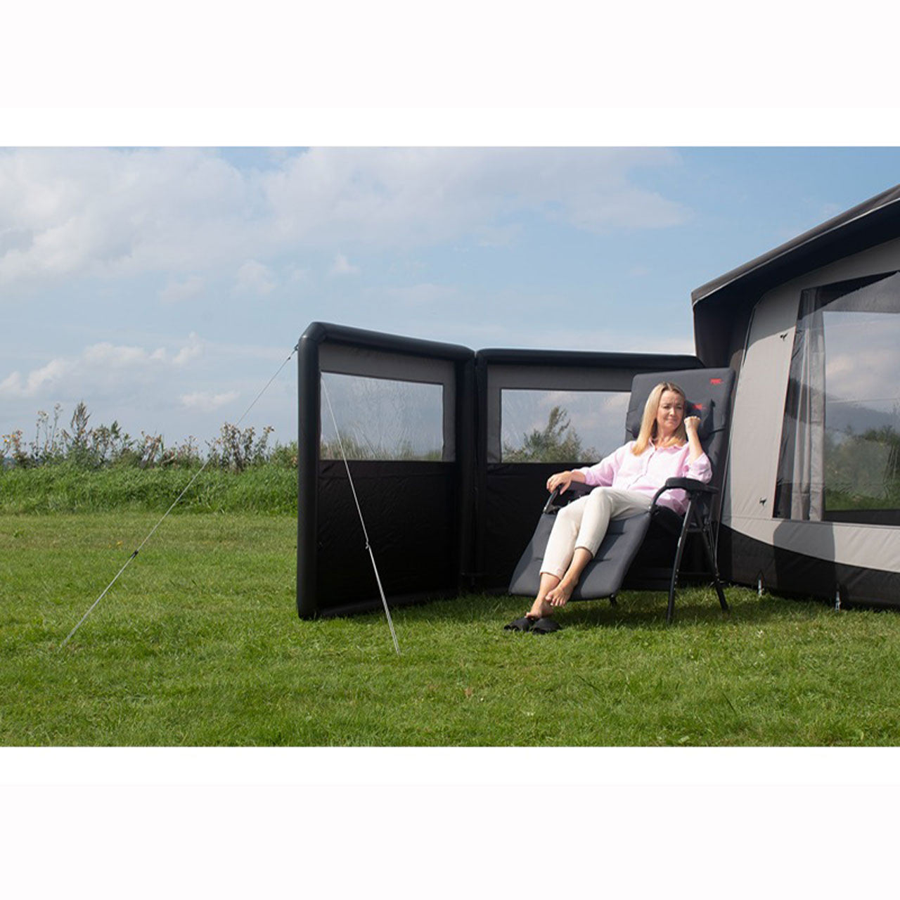 Telta Rock 2 Inflatable Seasonal PVC Windbreak from Camperite