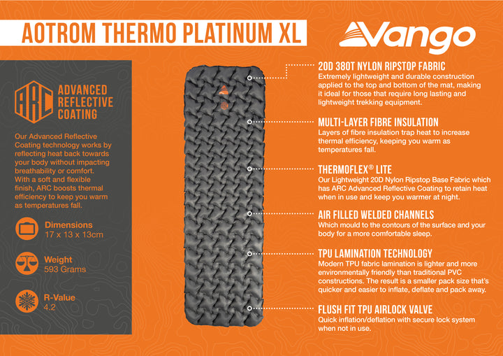 Vango Aotrom Thermo Platinum XL Mat