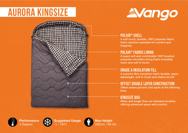 Vango Aurora Kingsize Sleeping Bag