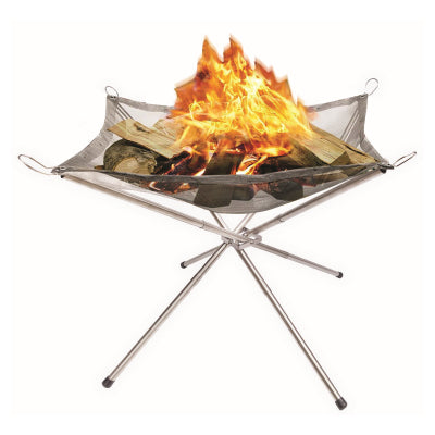 PORTABLE OUTDOOR STAINLESS STEEL FIRE PIT - 42CM