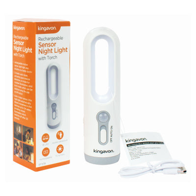 Kingavon Rechargeable Sensor Night Light With Torch
