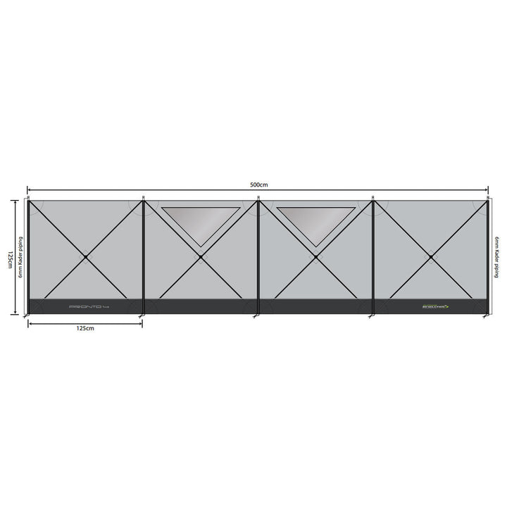 Outdoor Revolution Pronto Compact 4 Panel Windbreak (120HDE Fabric)