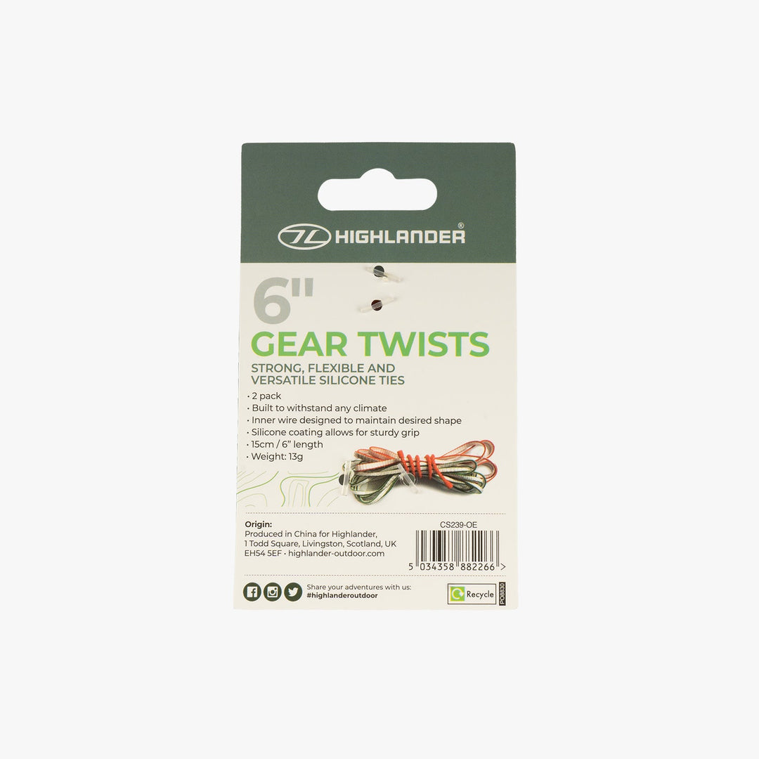 Highlander Silicone Gear Twists 15cm/6" Length