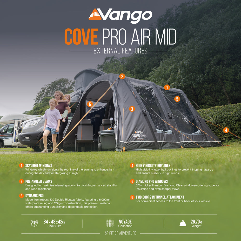 Vango Cove PRO Air Mid Drive-Away Awning