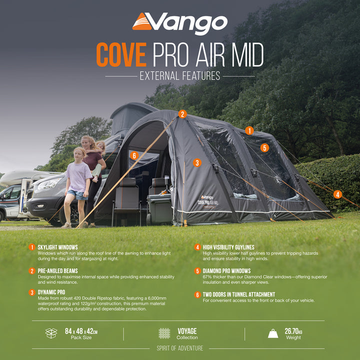Vango Cove PRO Air Mid Drive-Away Awning
