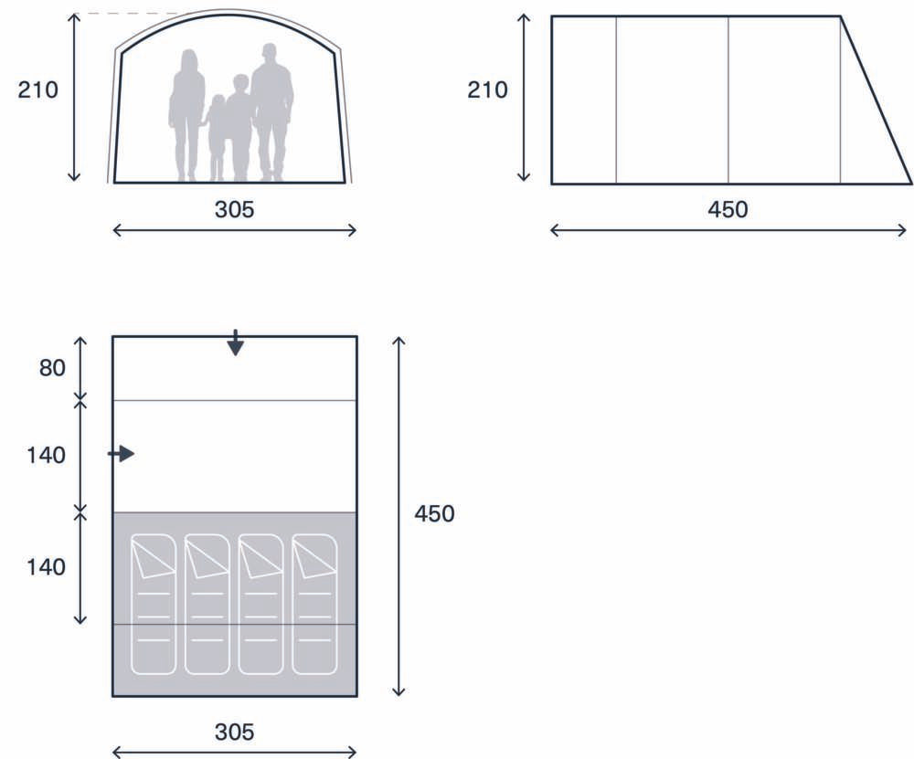 Kampa Dawlish 4 Floor Plan