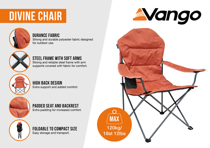 Vango Divine Chair - Brick Dust