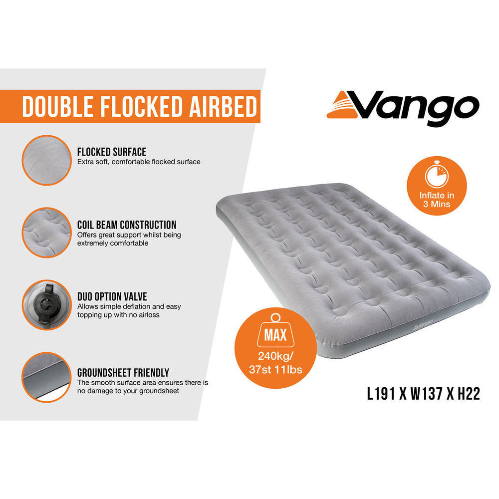Vango Double Flocked Airbed