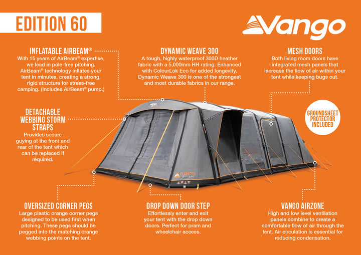 Vango Sherwood Air 600XL - Edition 60 Tent Package