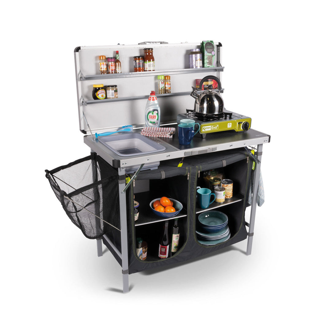 Kampa Colonel Field Kitchen with Fold-Out Pantry
