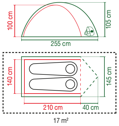 Coleman Darwin 2+ BlackOut Poled Tent