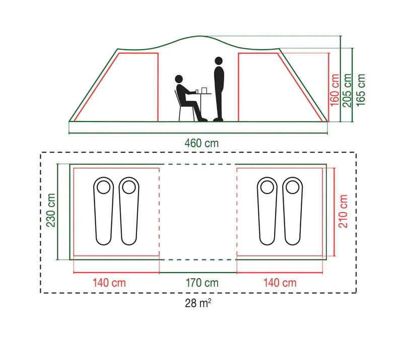 Coleman Spruce Falls 4 Poled Tent