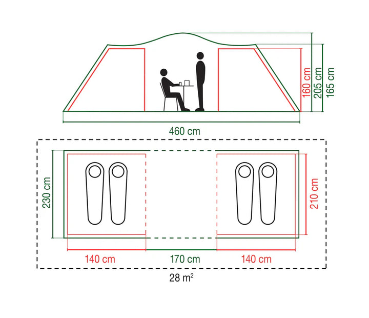 Coleman Spruce Falls 4 Poled Tent