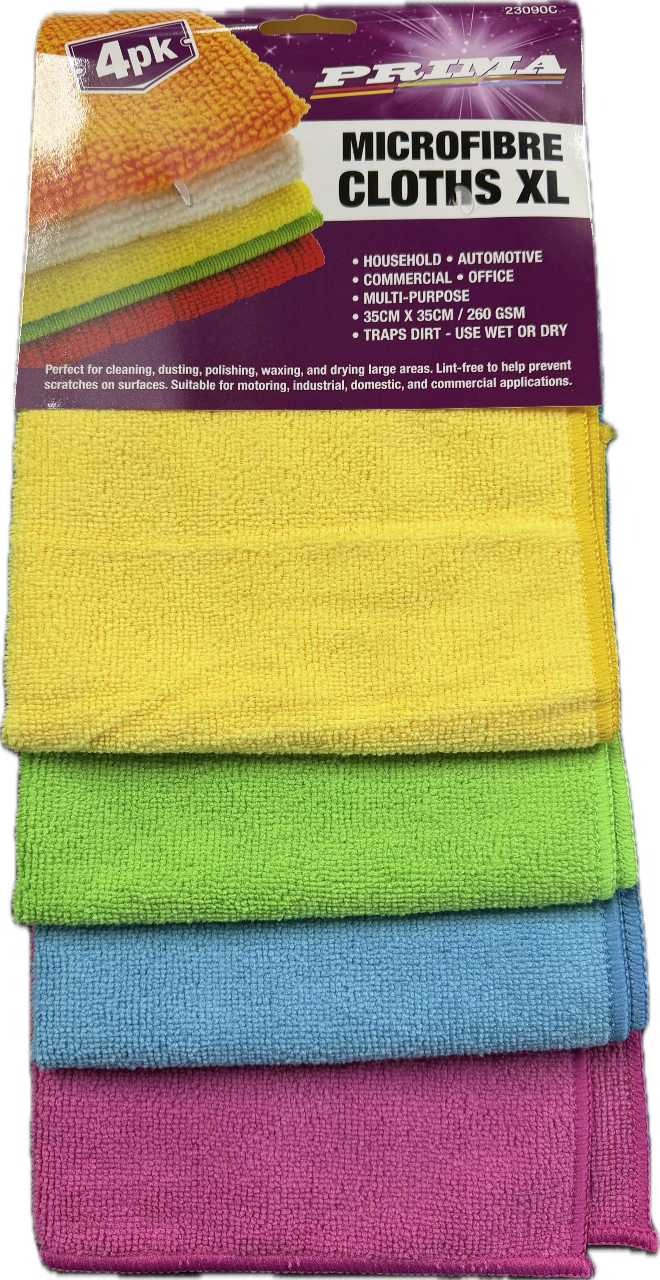 Prima Microfibre Cloths XL x 4