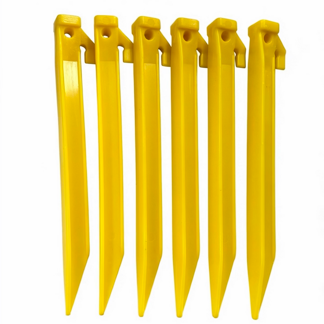 Plastic ABS Tent Pegs x 6