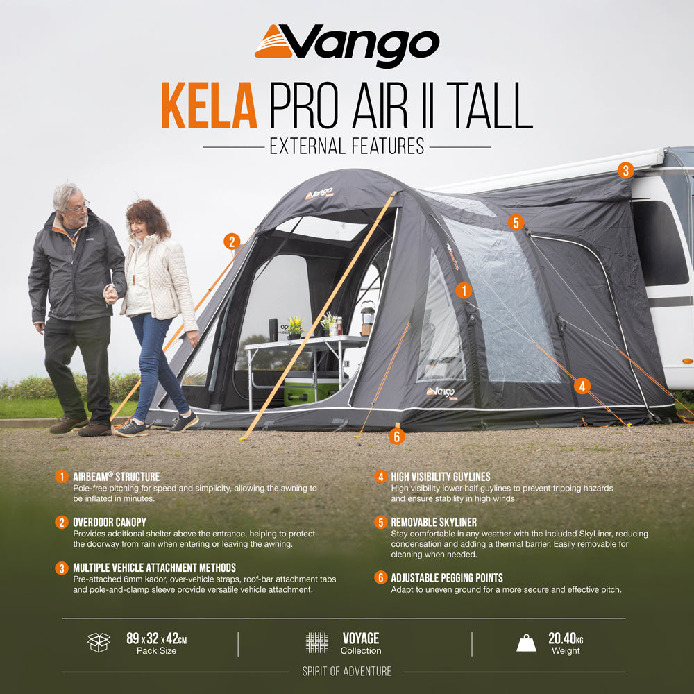 Vango Kela Pro II Air Tall Drive-Away Awning