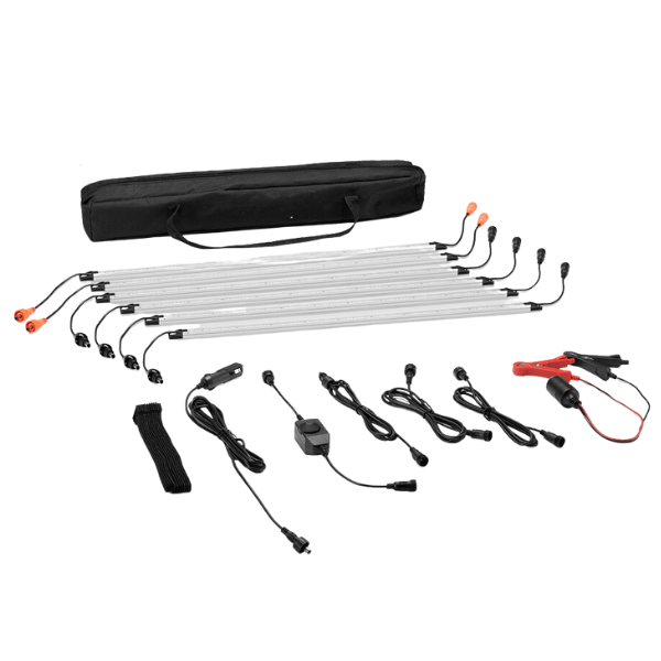 Lifestyle 230/12V Camp Light Kit 6 Bar - 4 White + 2 Amber