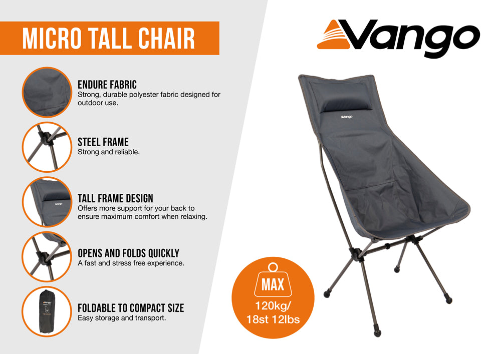 Vango Micro Tall Chair - India Ink