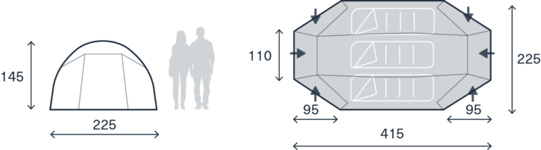 Kampa Mossborn 3 Poled Tent