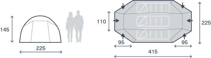 Kampa Mossborn 3 Poled Tent