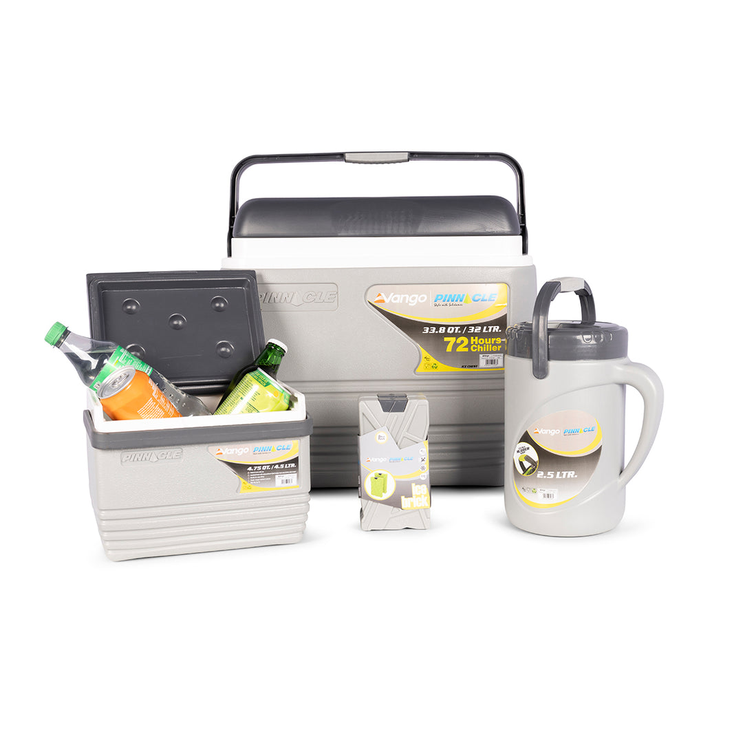 Vango Pinnacle 32L 5 Piece Hard Cooler Set Grey