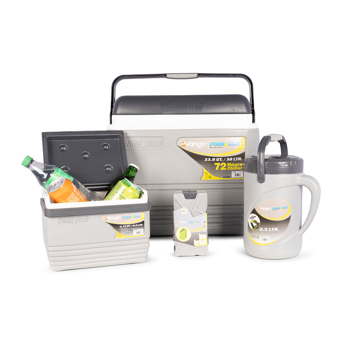 Vango Pinnacle 32L 5 Piece Hard Cooler Set Grey