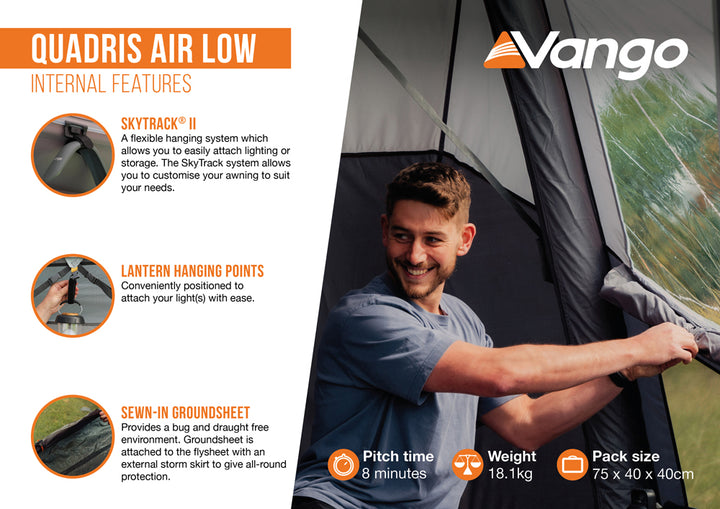 Vango Quadris Air Low Drive-Away Awning
