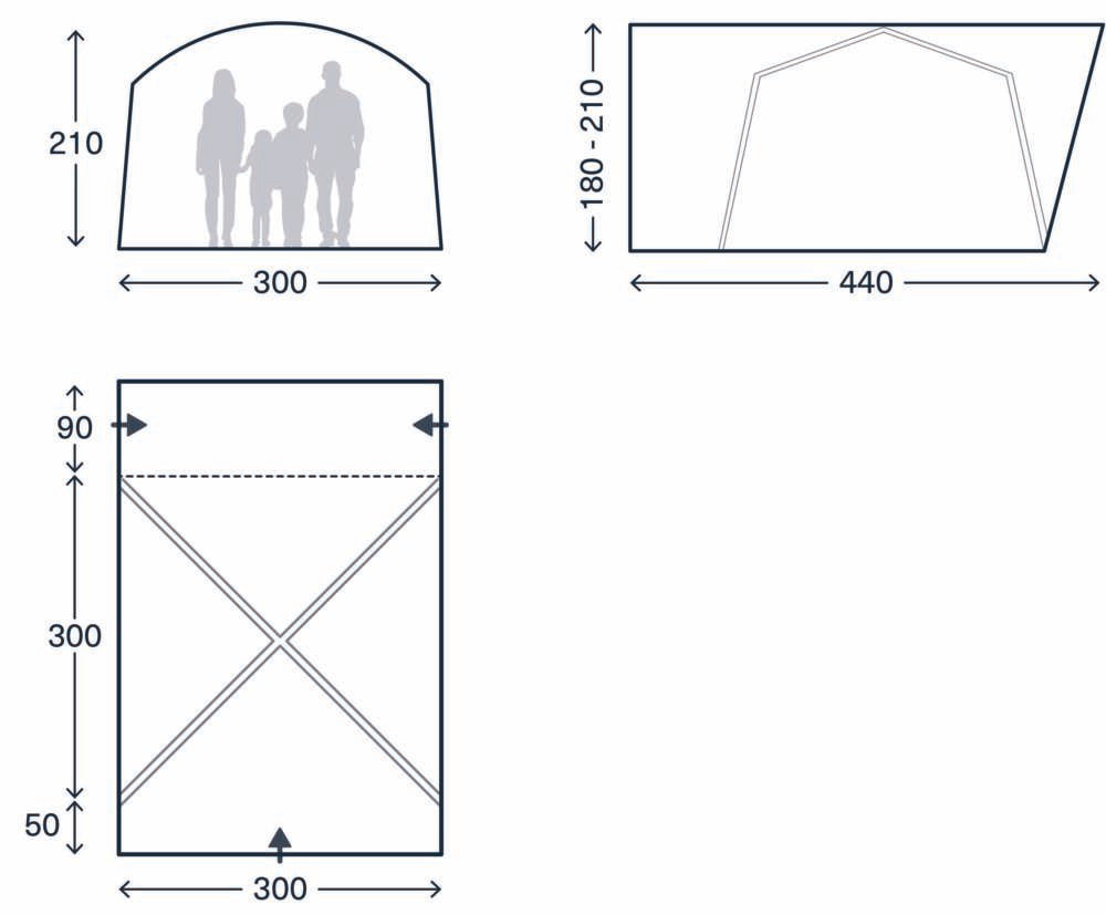Kampa Roam Poled Low Drive-Away Awning