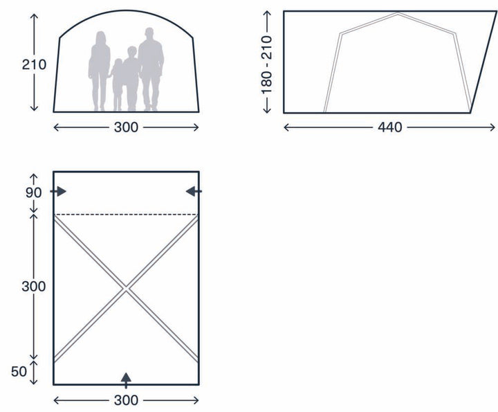 Kampa Roam Poled Low Drive-Away Awning
