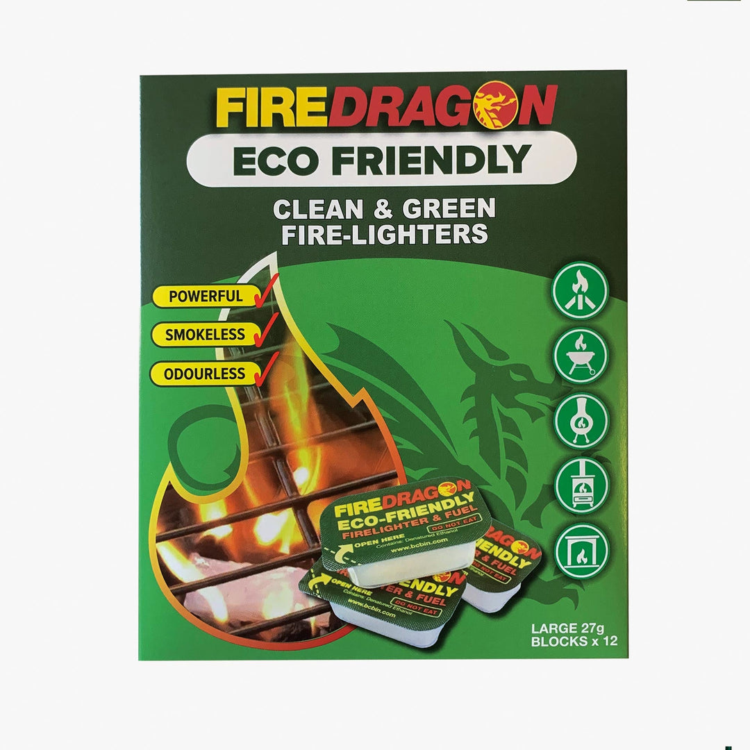 Fire Dragon Bio Fire Lighters Solid Fuel Blocks (12 Pack)