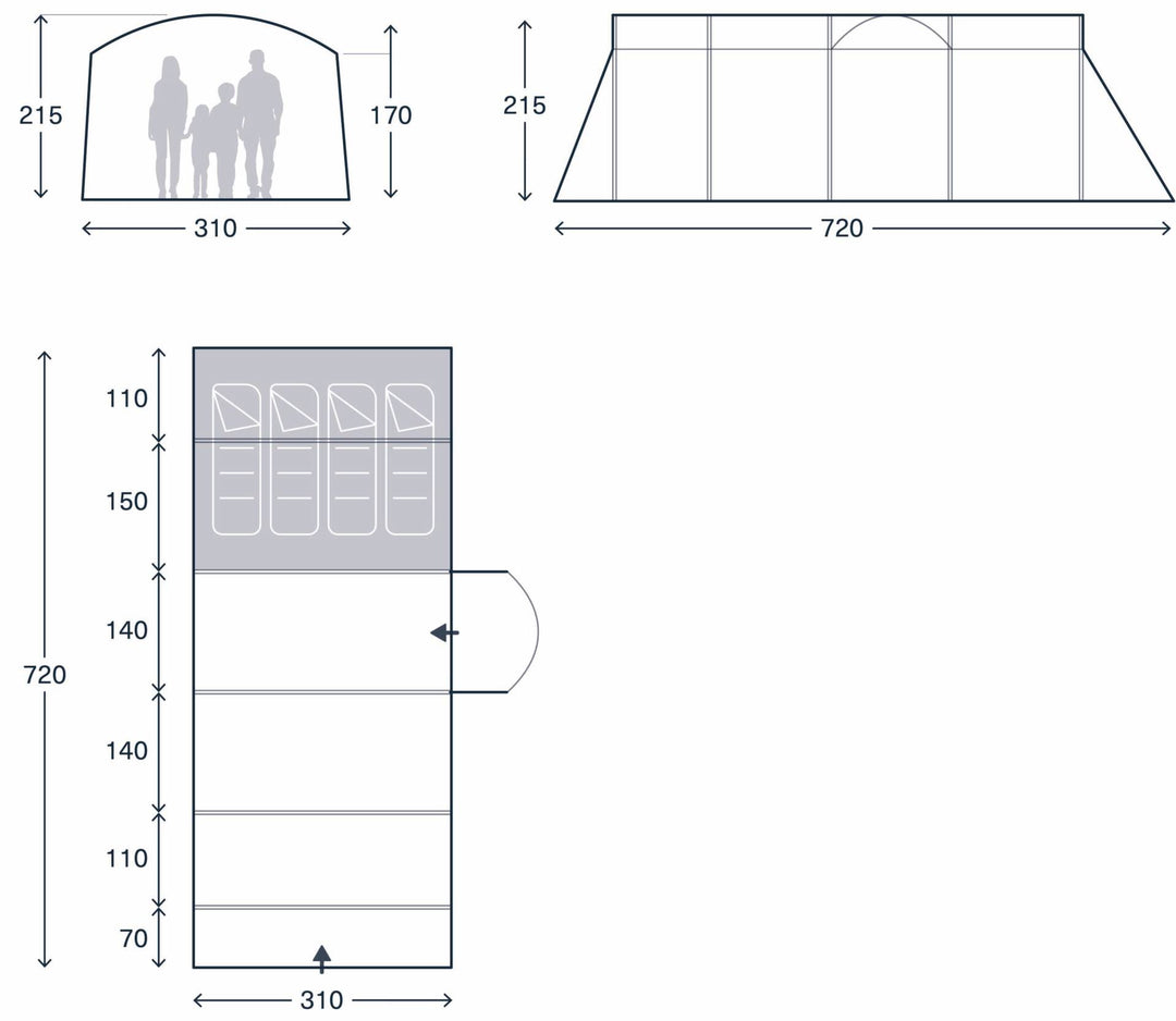 Kampa Seacliffe 4 Air TC