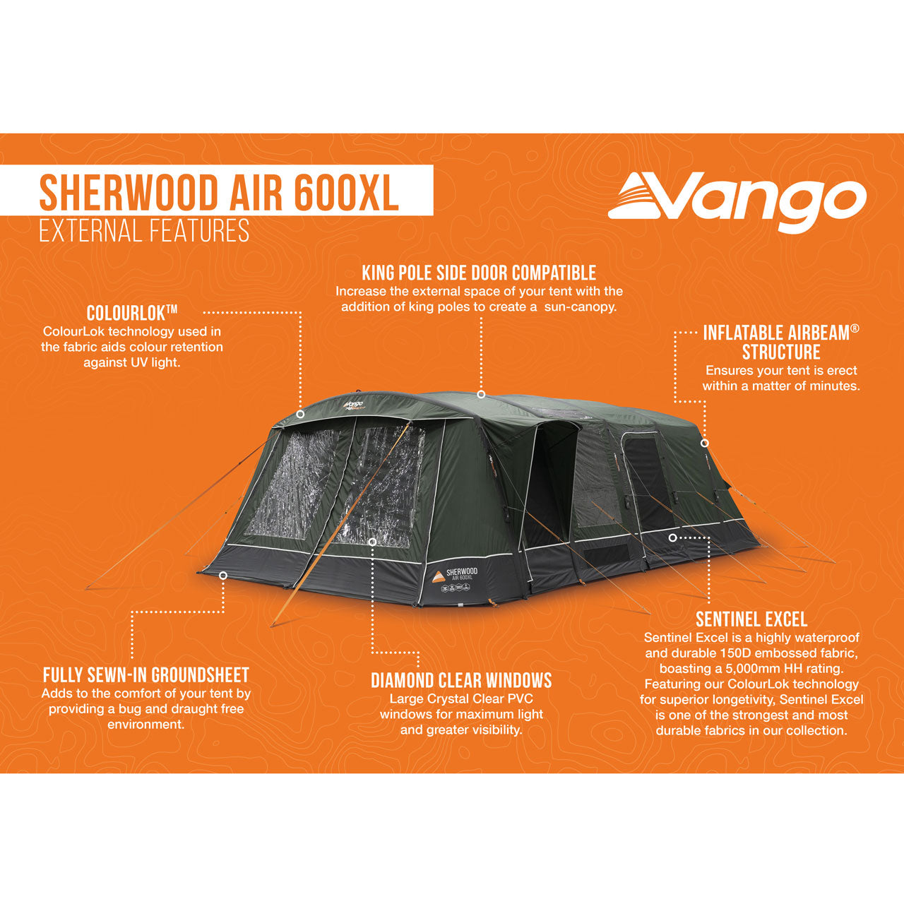 Vango Sherwood Air 600XL Tent Package – Camperite Leisure