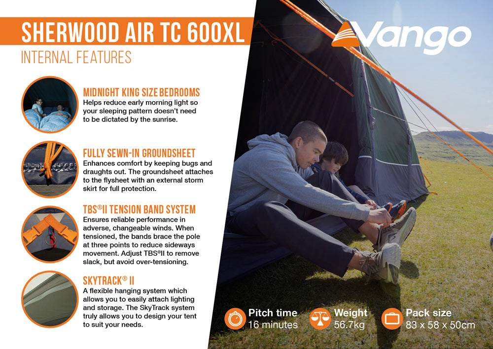 Vango Sherwood Air TC 600XL Tent Package
