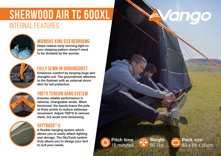 Vango Sherwood Air TC 600XL Tent Package