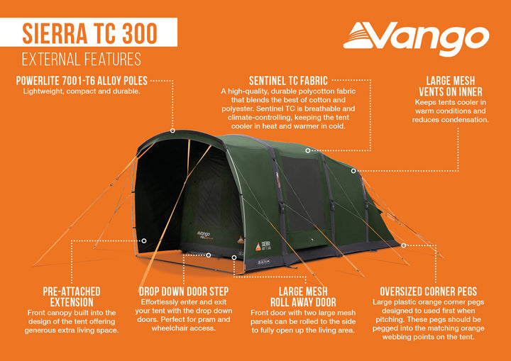 Vango Sierra 300 TC Poled Tent