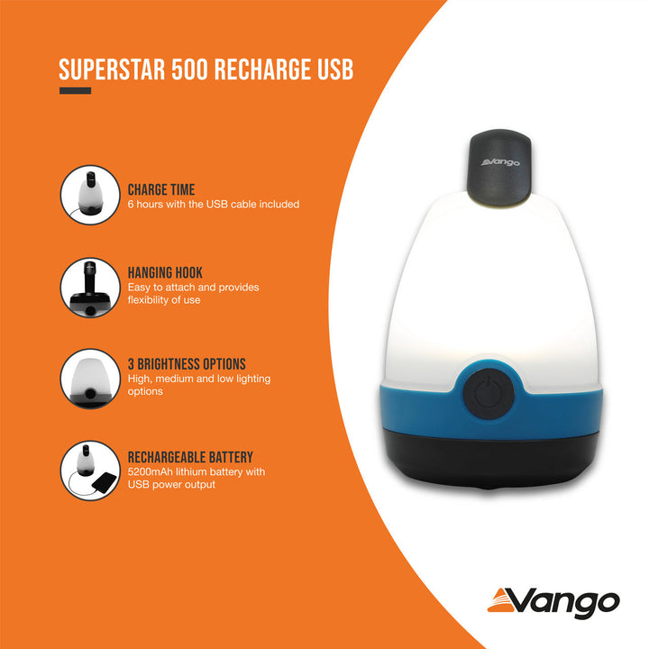 Vango Superstar 500 Recharge USB Lantern