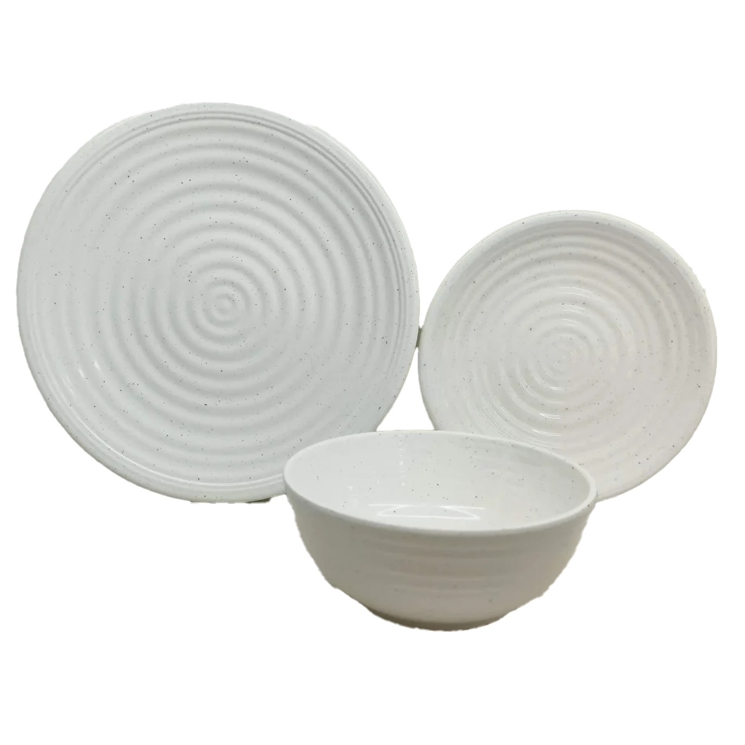 Flamefield Granite Pearl 12pce Melamine Set